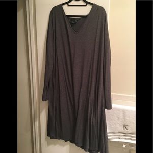 Long sleeve ASOS curve v neck dress